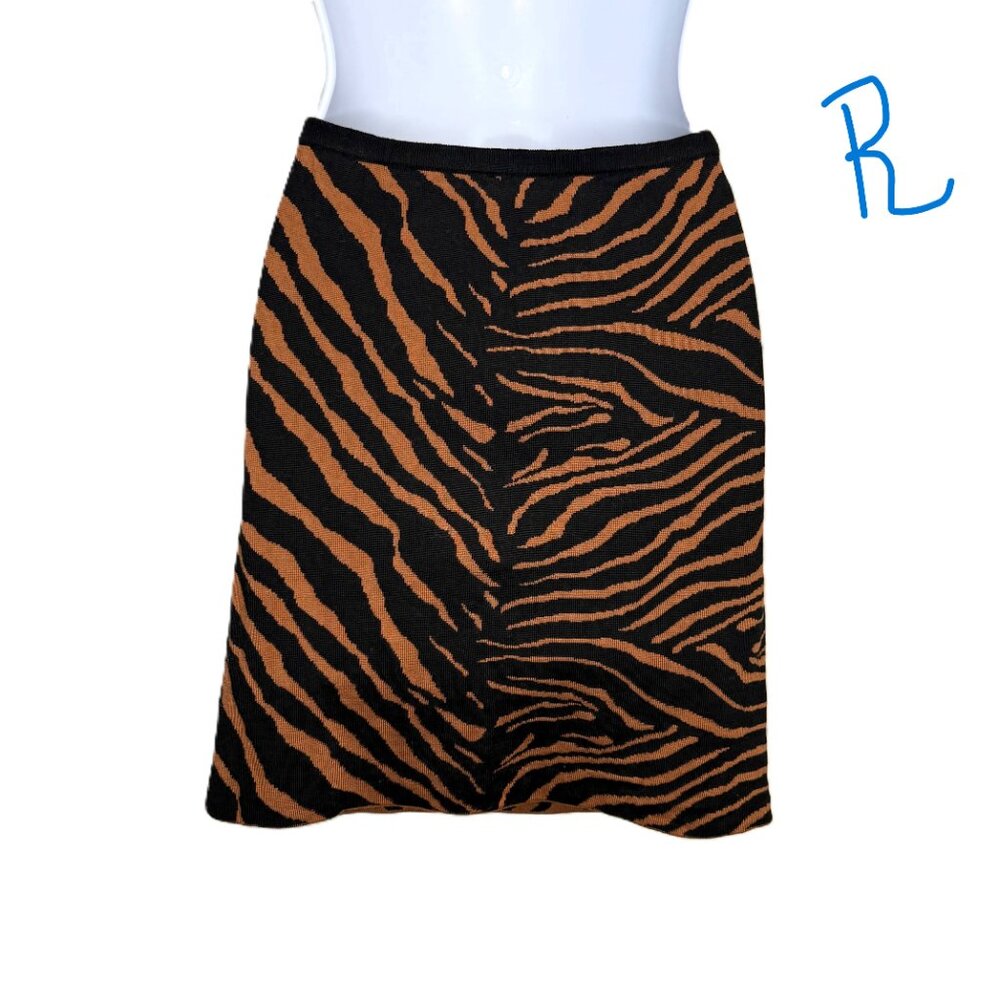 M MISSONI Wool Blend Knit Skirt – Zebra Stripe – Size Medium - Picture 6 of 6